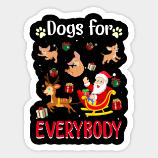 Dogs For Everybody Christmas For Chihuahua Lover Sticker